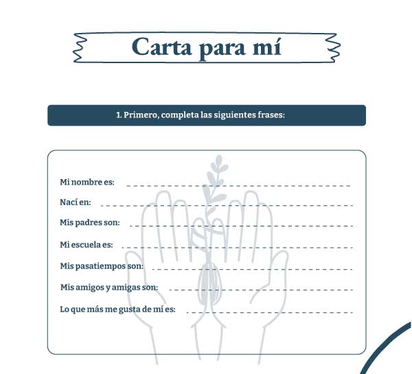 portada Plantilla de journaling Carta para mi